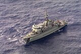 HMAS Norman is being sent to Brisbane to help the Yarra (pictured) search for missing containers of ammonium nitrate.