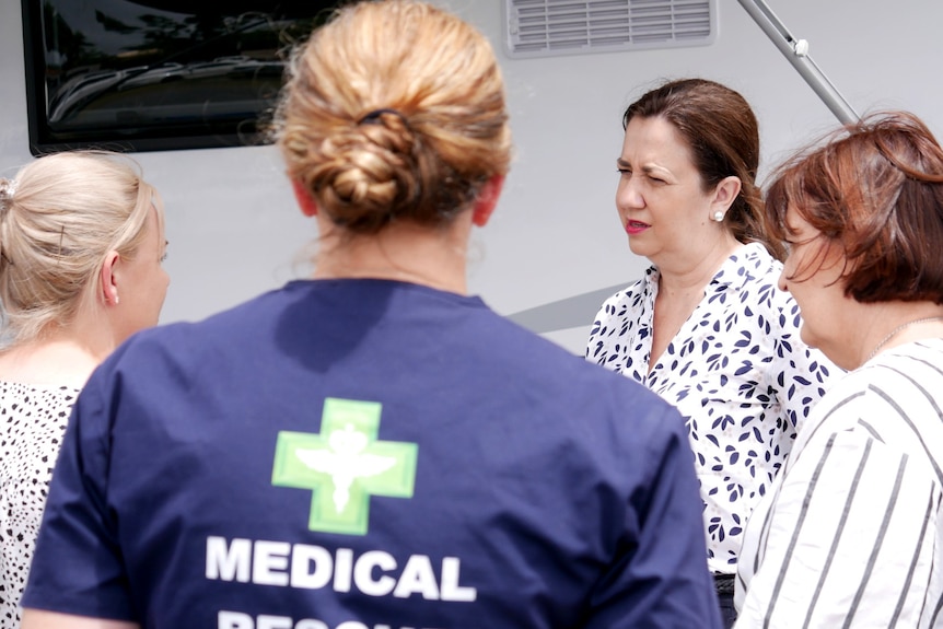 Premier Annastacia Palaszczuk at the Mackay show grounds.