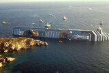 Costa Concordia rests on rocks off the Isola del Giglio