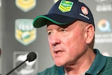 Tim Sheens and Cam Smith at a press conference ahead of Anzac Test