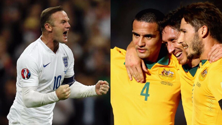 Composite of Wayne Rooney and Tim Cahill