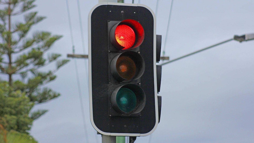 Traffic light on red.