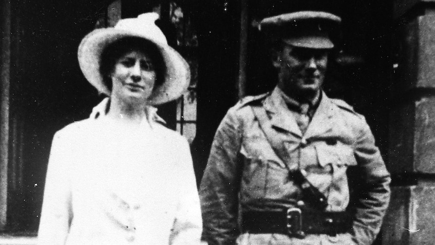 James & Lottie Kennedy on their wedding day in Cairo, 1916