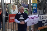 Andrew Wilkie at a polling booth