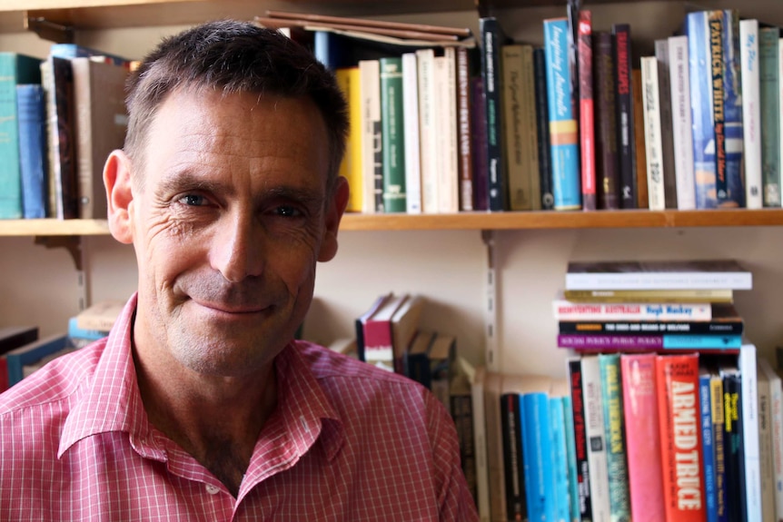 Professor Nicholas Brown in his office at ANU.