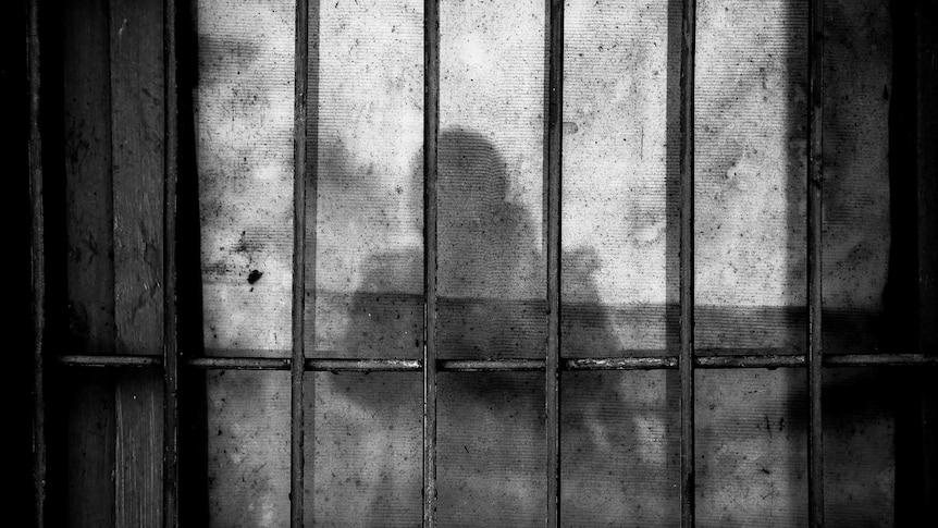 Prison bars and shadow