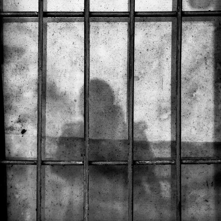 Prison bars and shadow