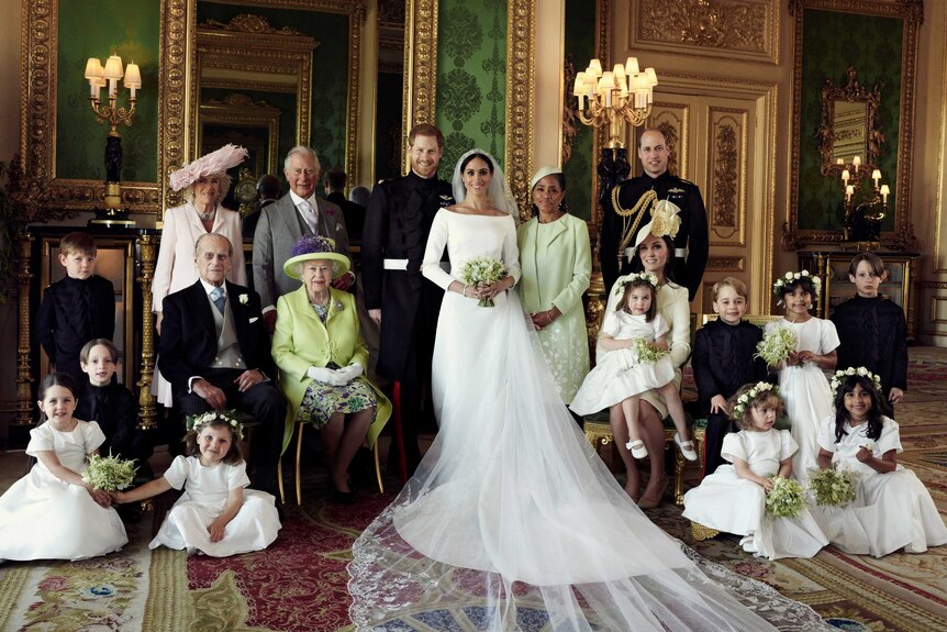 Family portrait right after the royal weddi