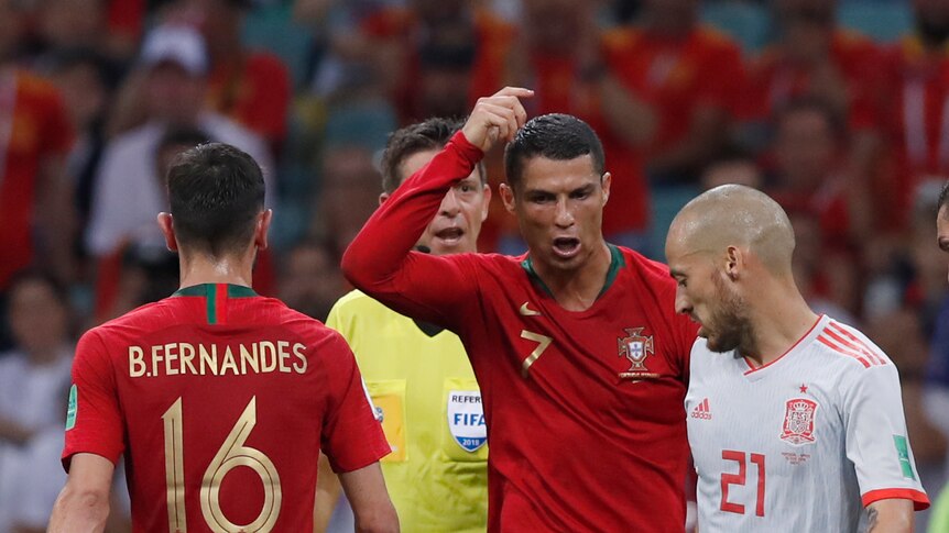 Cristiano Ronaldo against Spain