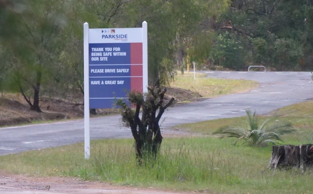 A sign outside a Nannup factory