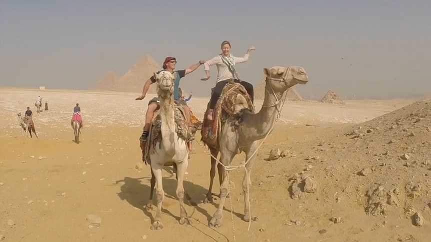 Australians Zoe Russell and Brad Moore were delighted a video of their Egypt tour went viral and could help boost local tourism.