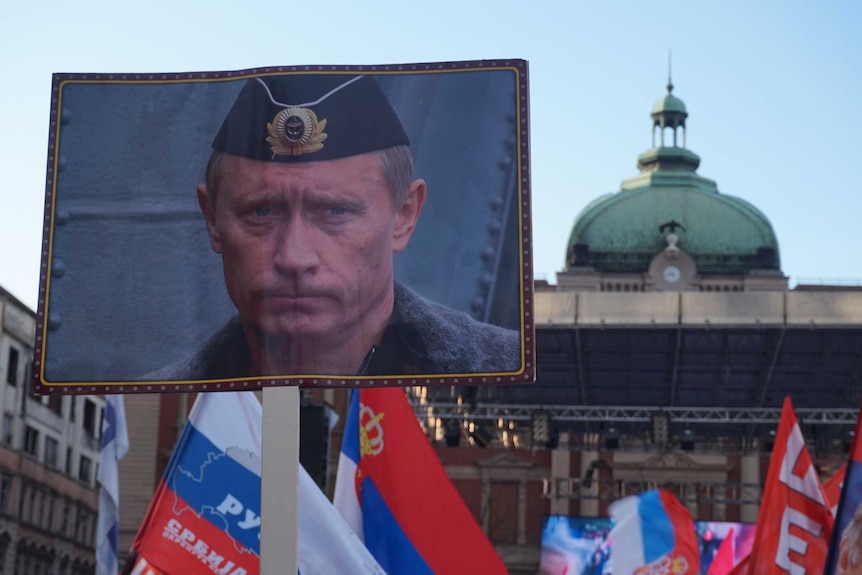 Putin at Belgrade rally