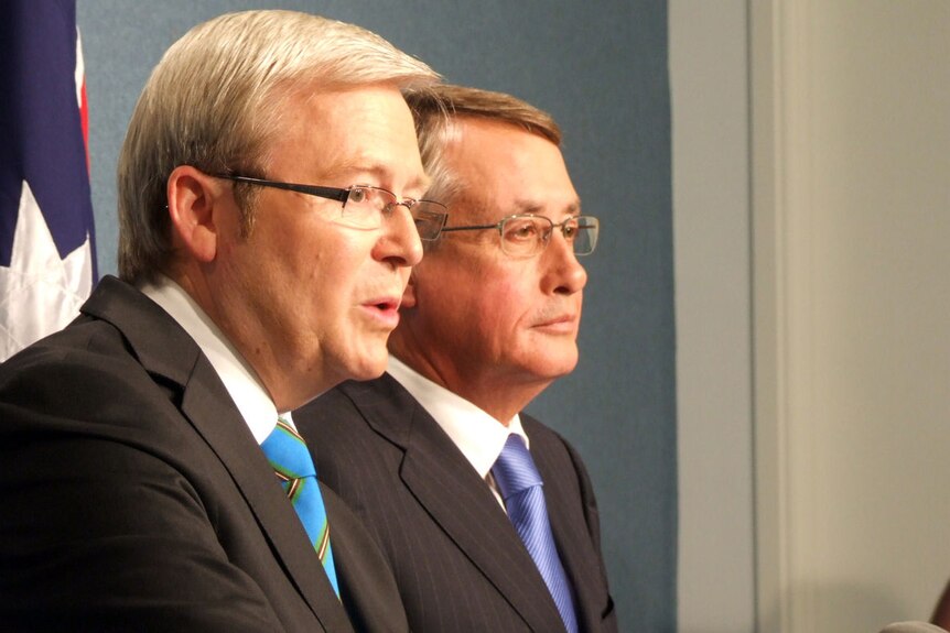 Prime Minister Kevin Rudd and Treasurer Wayne Swan