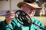 man with metal detector