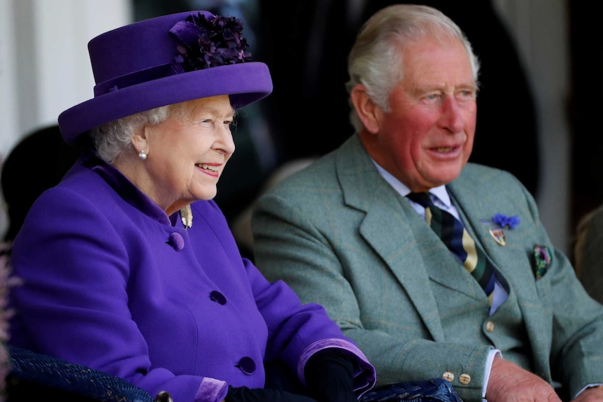 Queen Elizabeth II and Prince Charles pictured in Scotland