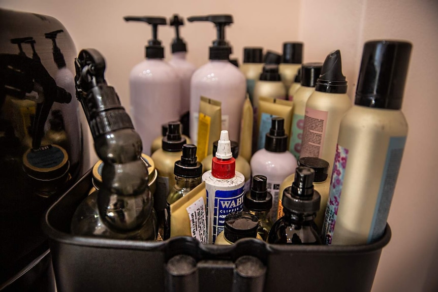 A tub full of used products