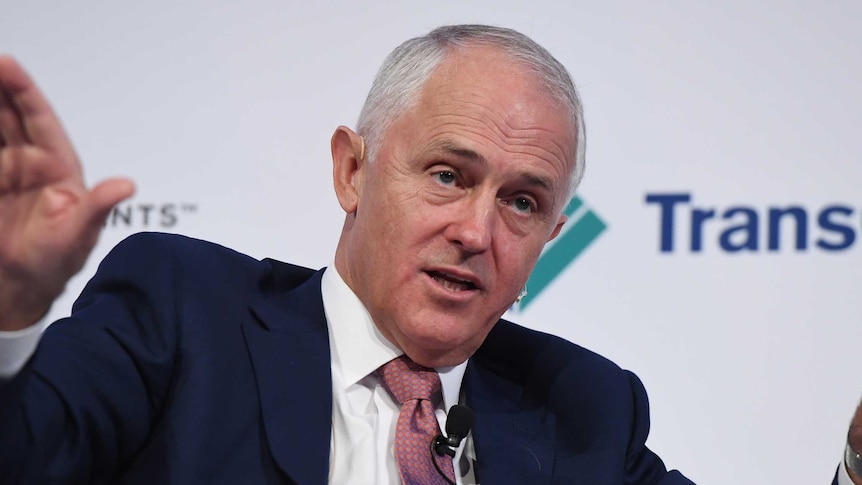 Prime Minister Malcolm Turnbull speaking at the Australian Financial Review Business Summit