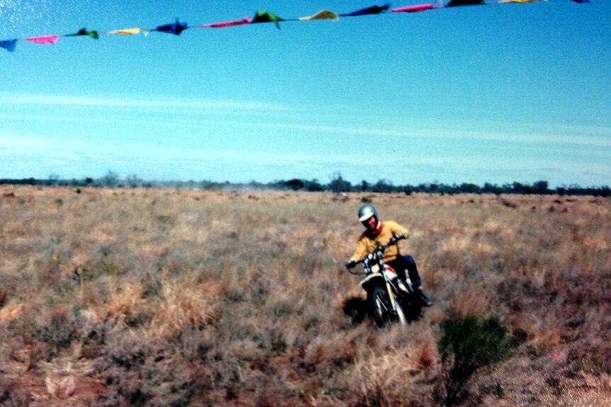 A rider at the Finke Desert Race