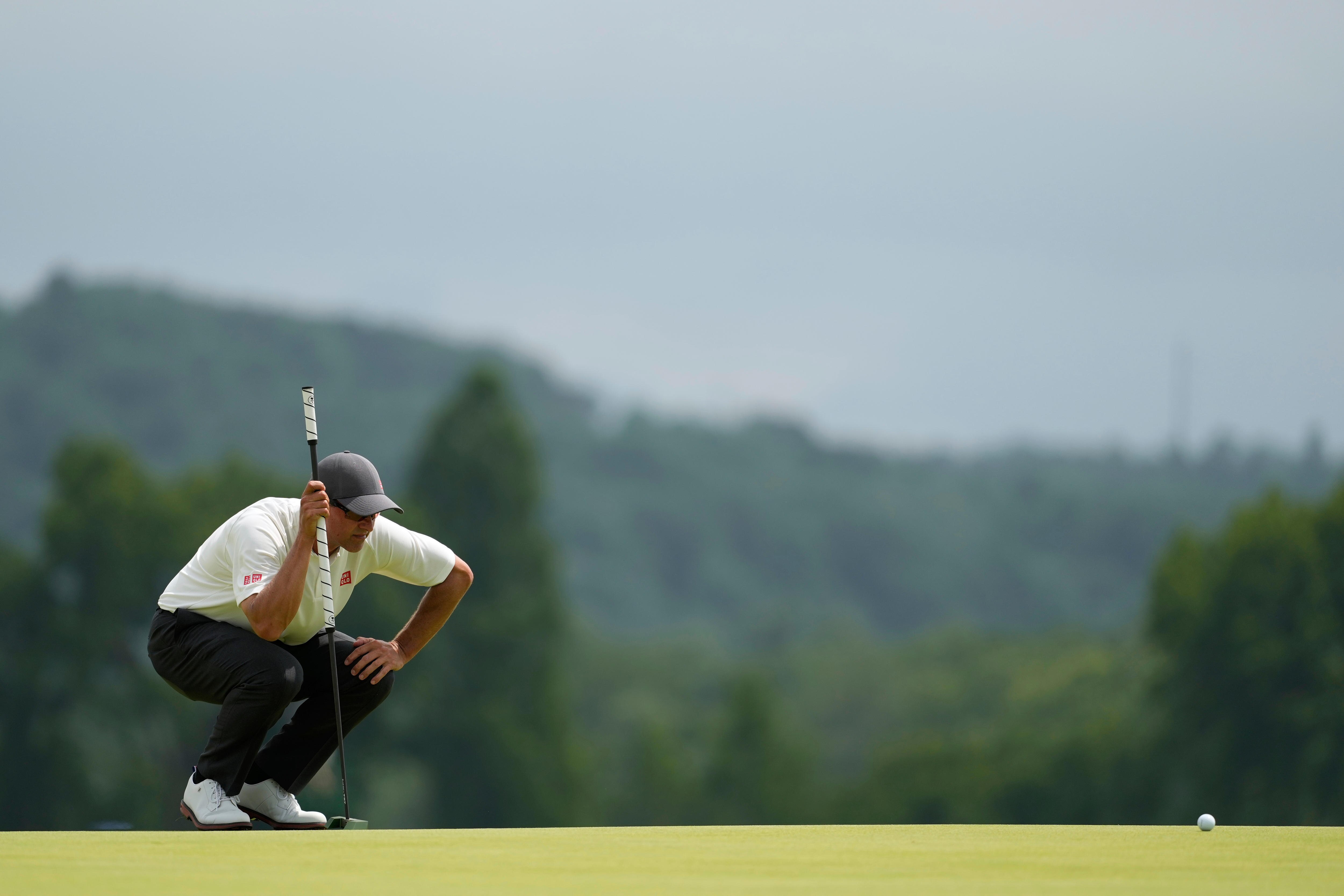 Live: Adam Scott Share the lead early in the last round of US Open