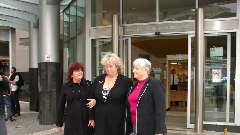 Patients including Beryl Crosby (centre) say there should not be a monetary value placed on justice.