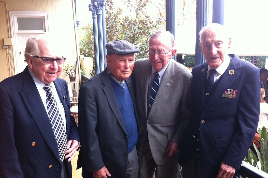 Frank Hughes, Colin Brackley, Bill Rogers, Gordon Gibson, veterans of the Central Bureau.