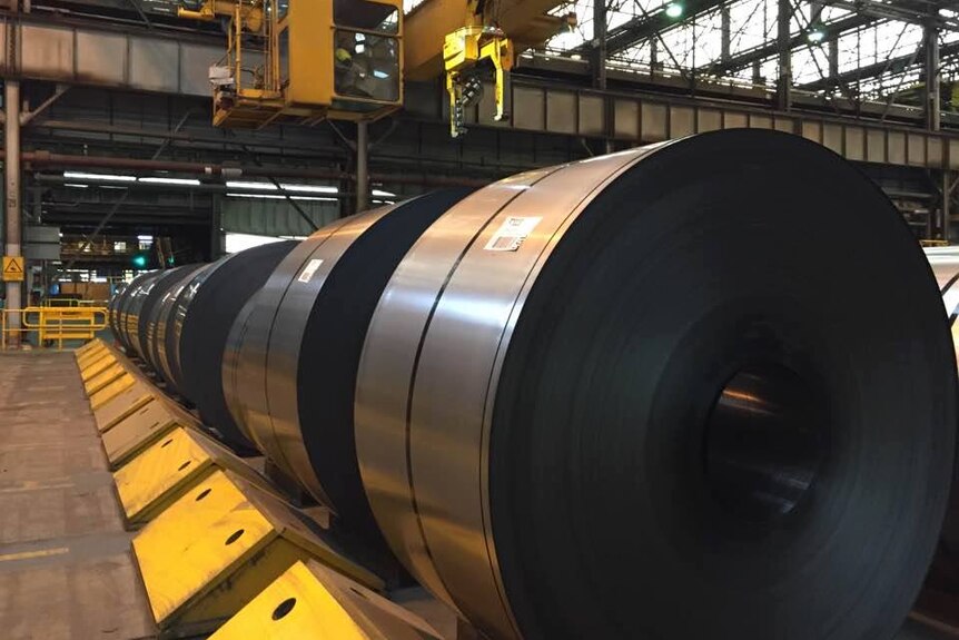Steel from Bluescope's Lysaght plant in Port Kembla near Wollongong