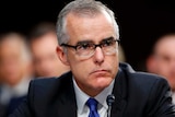 Former FBI acting director Andrew McCabe during a Senate Intelligence Committee hearing in 2017