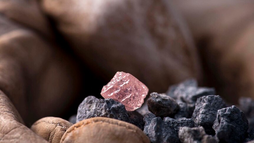 A 12.76 carat pink diamond that was discovered at Rio Tinto's Argyle diamond mine