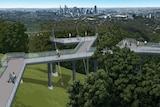 Artist's impression of megazip tour departure and lookout planned for Mt Coot-tha in Brisbane.