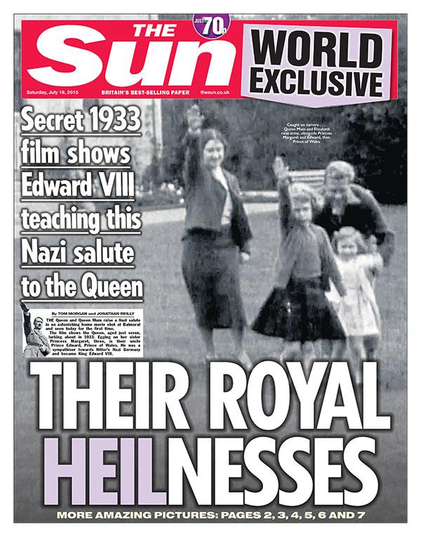 6-year-old Princess Elizabeth Alexandra Maria performed the Nazi salute. England