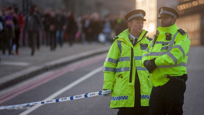 London police after the Westminster attack