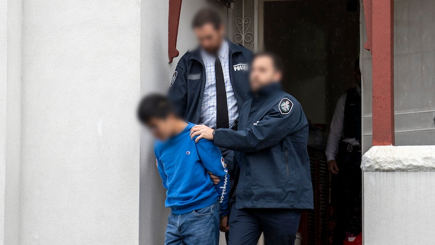 police arrest a young man