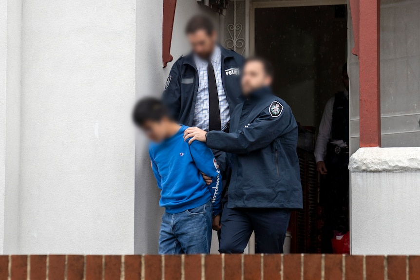 police arrest a young man