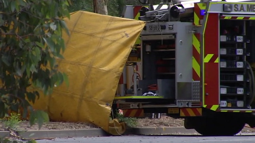 Fatal truck crash scene