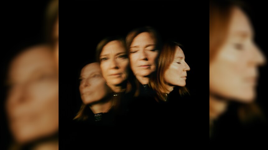 The cover for Beth Gibbons' 2024 solo album Lives Outgrown showing multiple images of the artist against a black background.