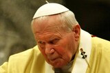 Pope John Paul II blesses altar inside St Peters Basilica