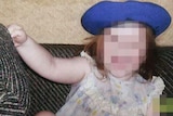 Pixelated photo of a girl known as 'Ebony' who starved to death at Hawks Nest.