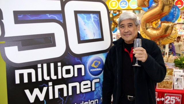 Newsagent Philip Lu sold the winning $50 million Lotto ticket