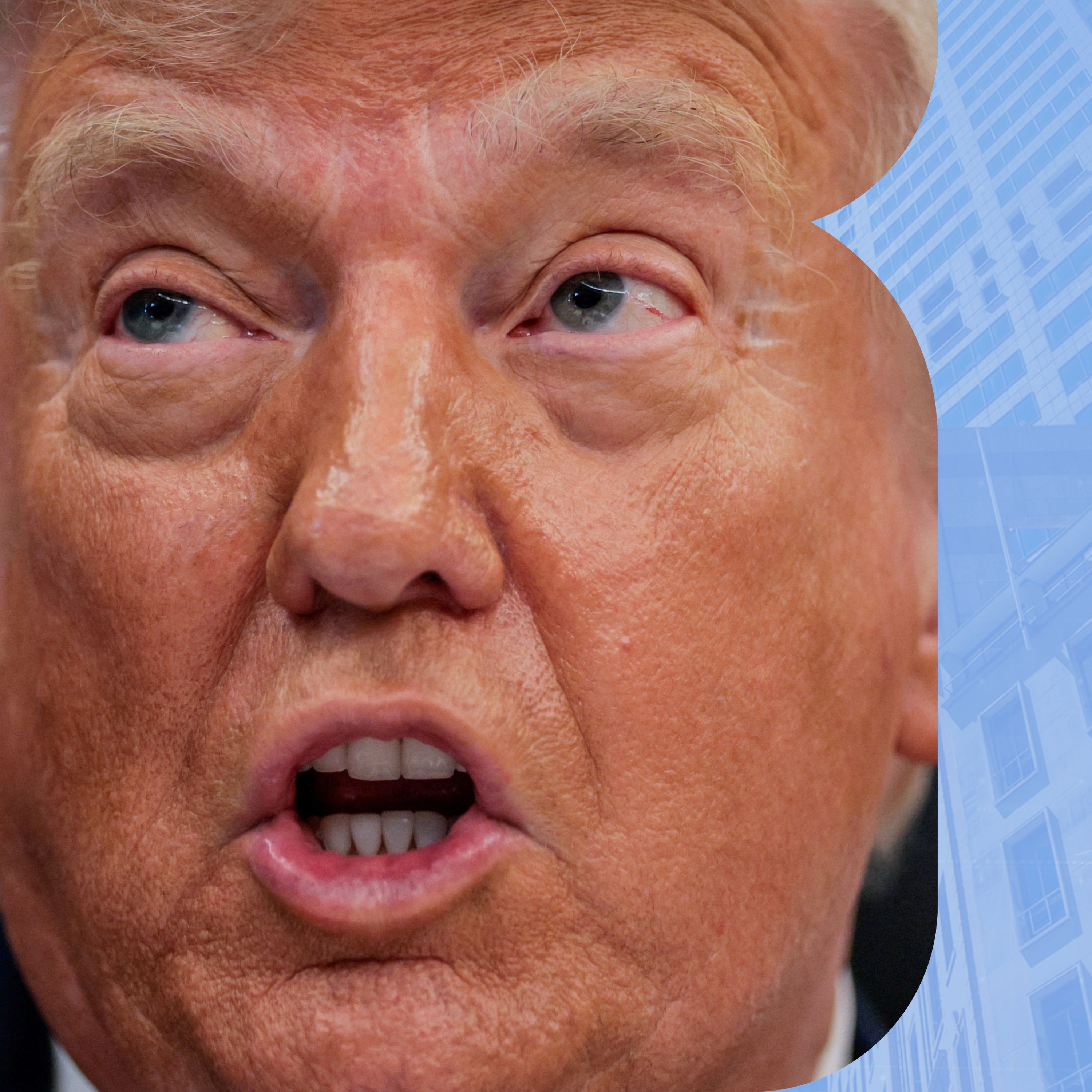 Close up of donald trump mid talking