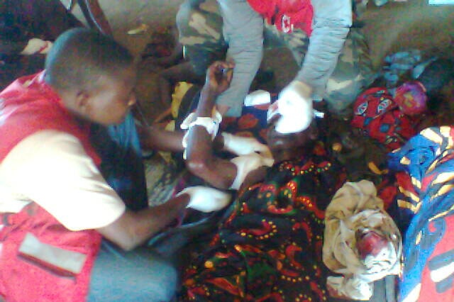 Injured Kenyan woman in Tana Delta