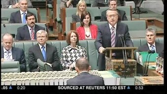 Wayne Swan delivers the Budget