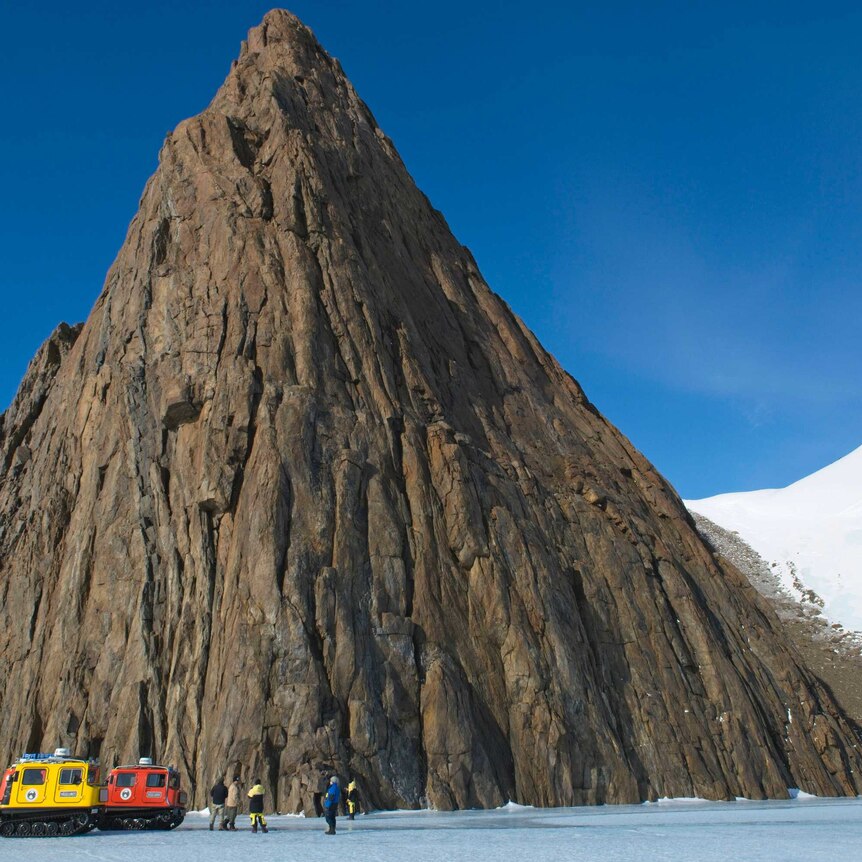 A rocky mountain in Antarctica