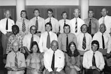 A black and white photo of the first MLA's for the NT
