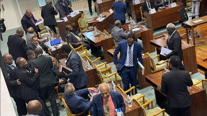 Vanuatu Parliament Chamber fulap long ol Gavman memba nomo