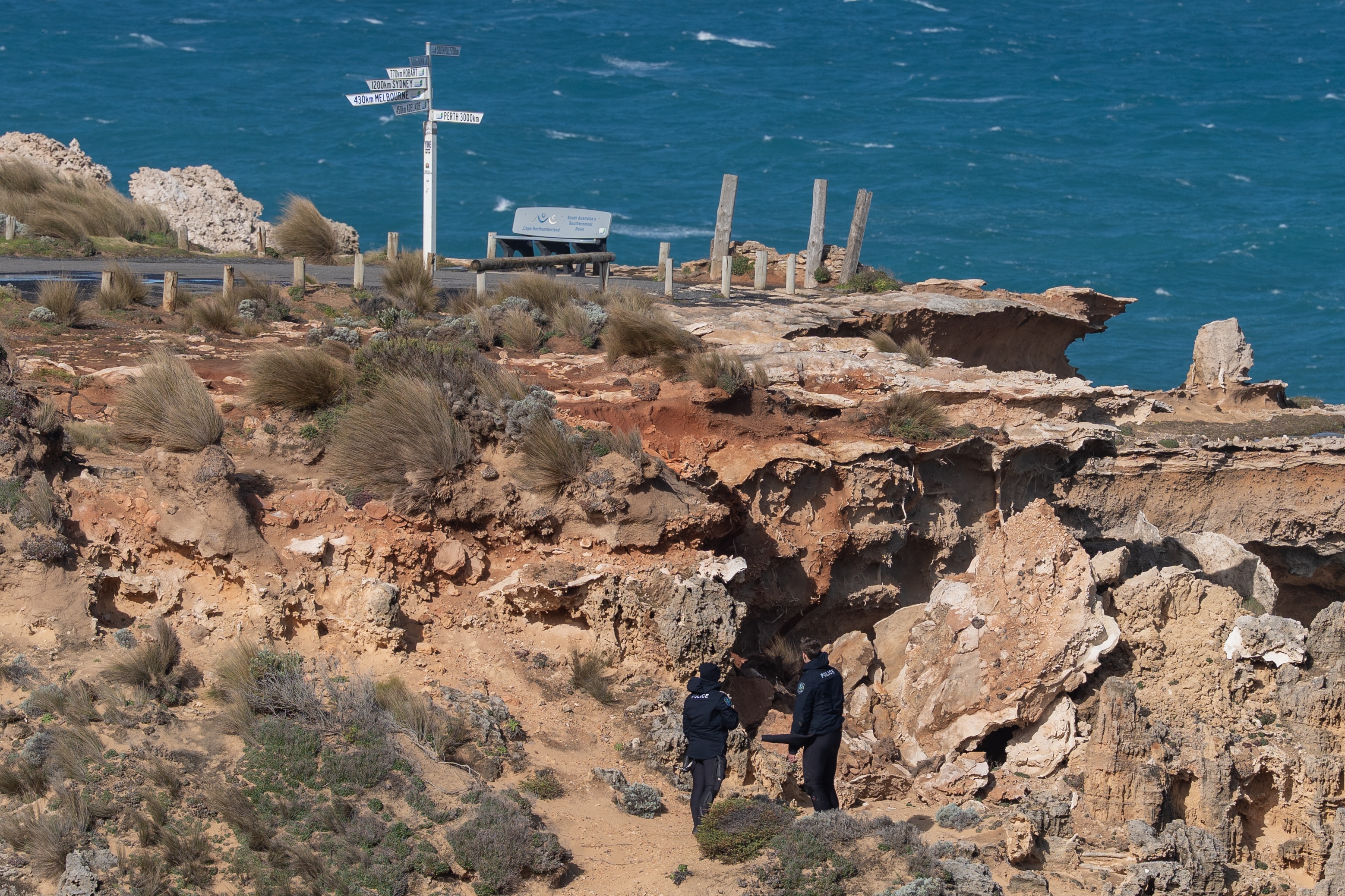 Cliffs at Cape Northumberland, near Port MacDonnell in South Australia's South East.