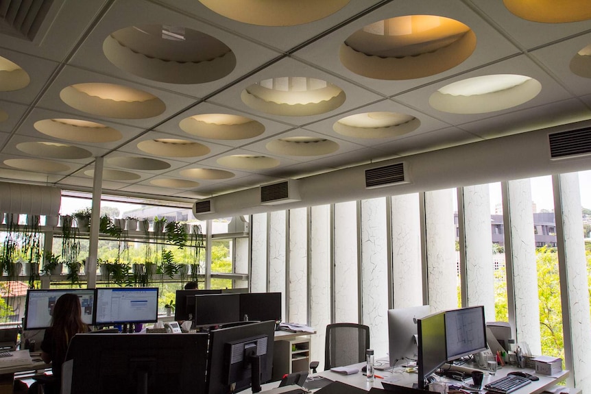 Interior of an office space inside Gaden House.