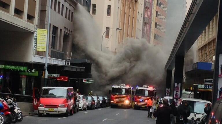 Fire evacuates workers in central Sydney