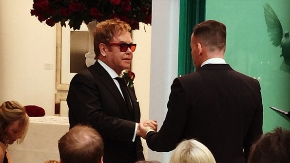 elton john's wedding