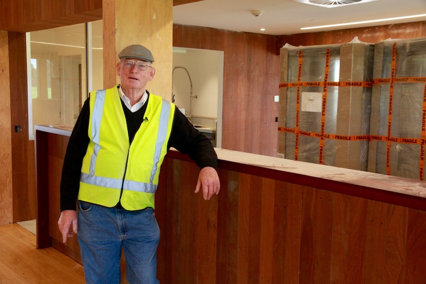 Pingelly Shire President Bill Mulroney stands near the new facility's bar