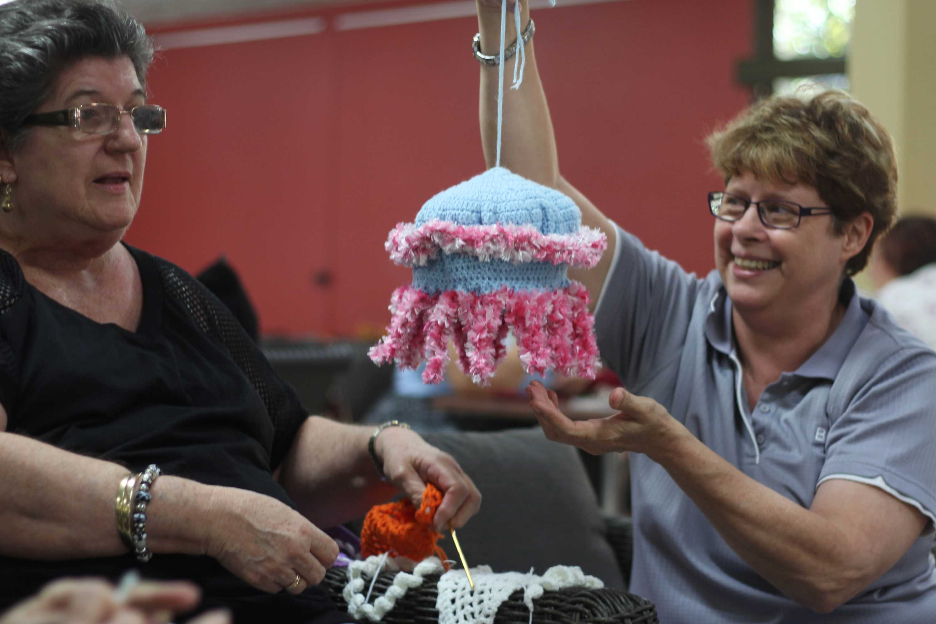 Darwin's 'undercover craft groups' keep crochet alive by creating coral
